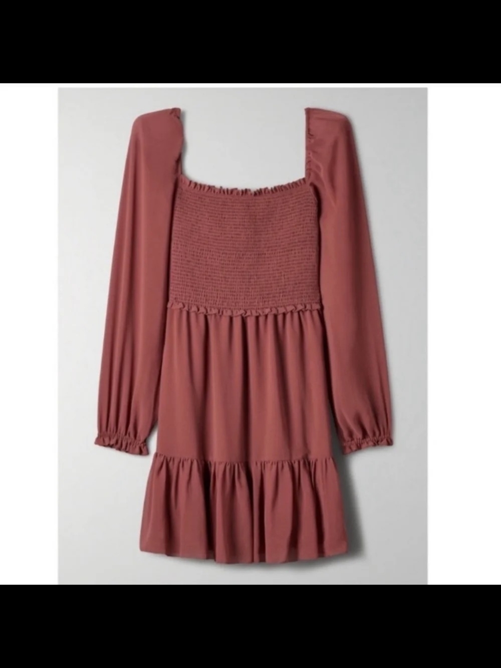 Aritzia Wilfred Tempest Chiffon Dress - Ashy Rose Pink Size M